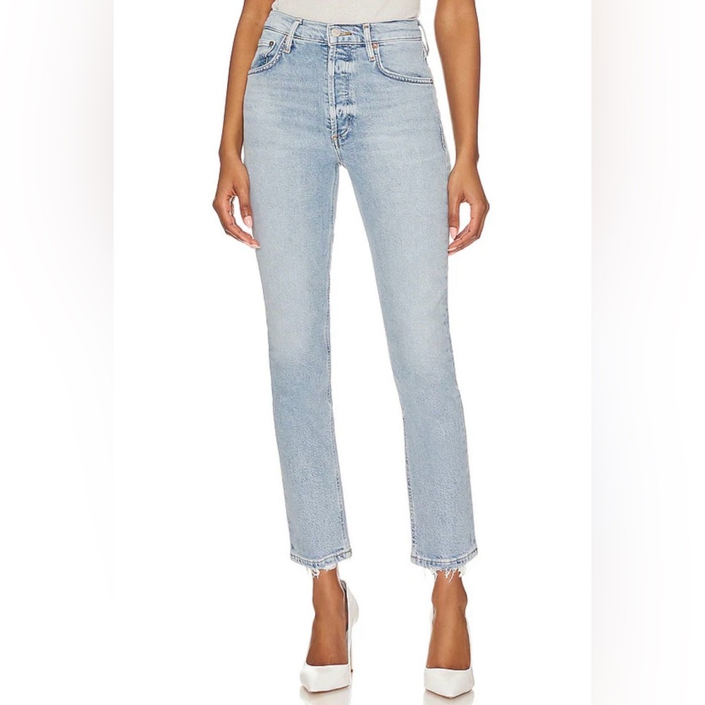 Agolde Riley High Rise Straight Crop in Dynamic Sz 24”